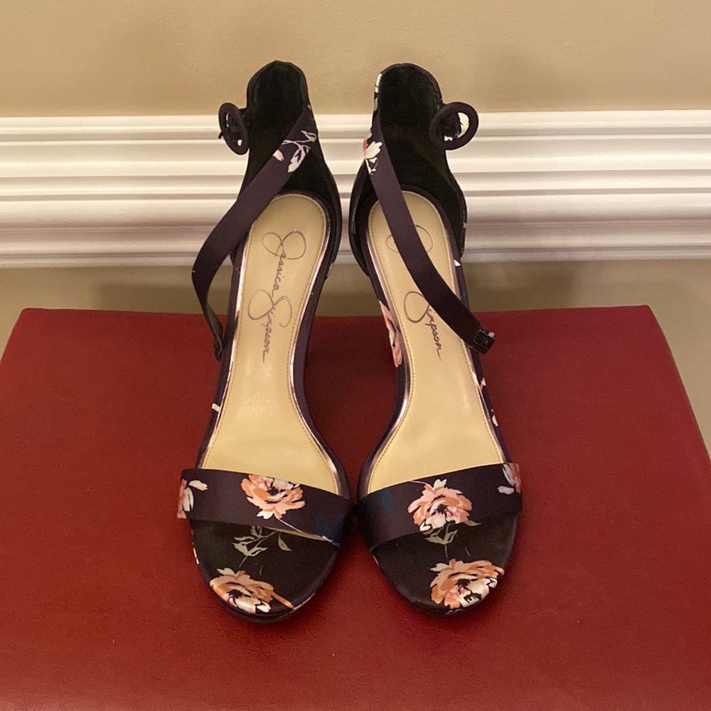 Jessica Simpson floral stilettos